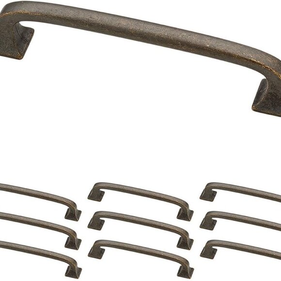 10-Pack – Warm Chestnut Cabinet Handles, 4 Inch Hole Center, Pulls for Drawers, - Picture 1 of 3